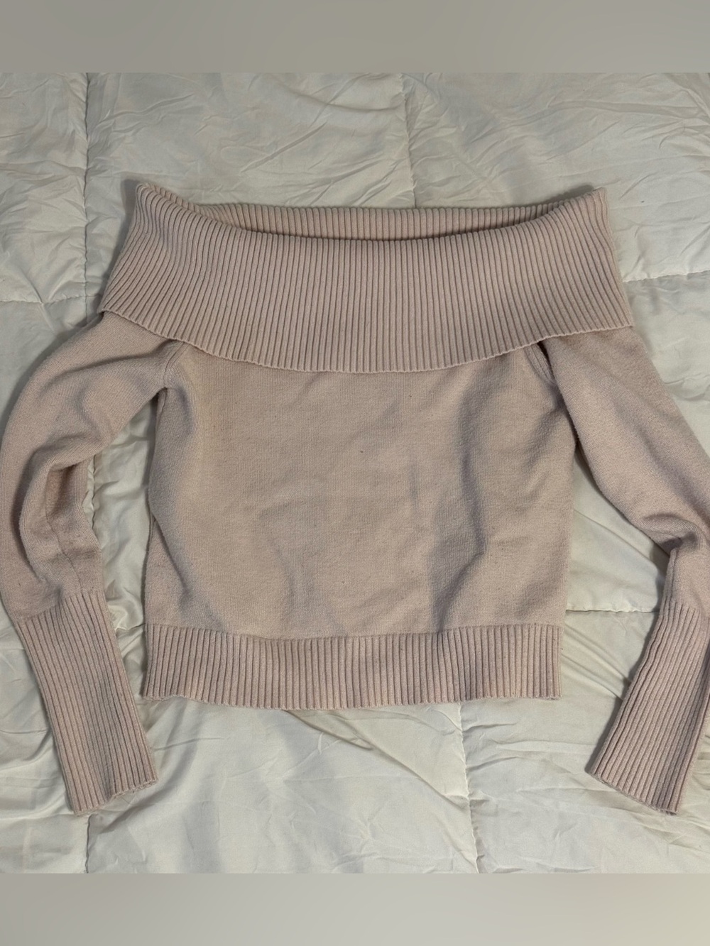 Charlotte Russe Blush Pink Off Shoulder Sweater Size XL